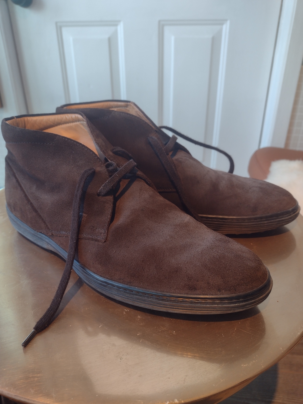 Tod's Dark Brown Suede Chukka Boots